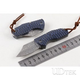 Small magnate Sweden powder Damascus steel folding knife UD405175 